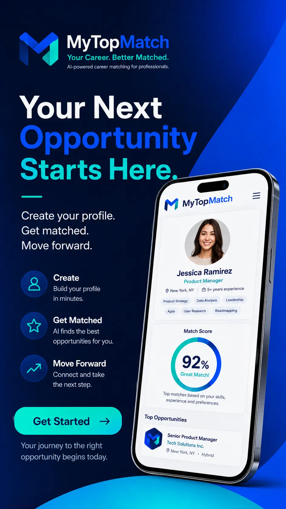 Your Next Opportunity Starts Here mobile campaign