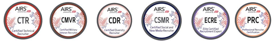 AIRS recruiter certification credential logos